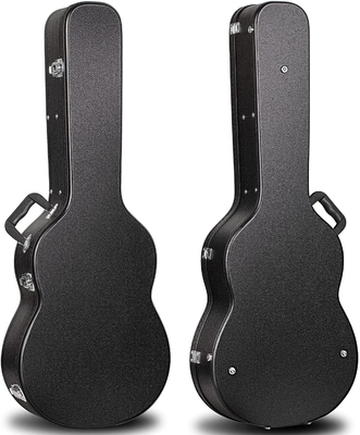 Contreplaqué dur en bois de caisse de guitare acoustique de cuirassé avec la poignée de transport capitonnée