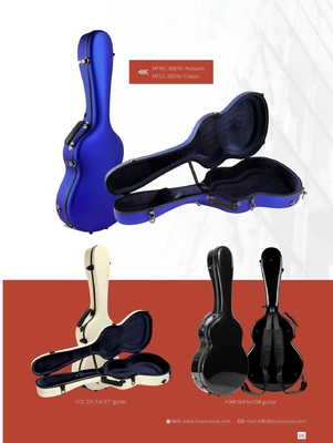 Caisse classique de guitare d'anti de pression fibre de verre de ligne aérienne avec les poignées en cuir