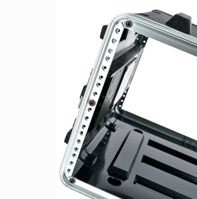 12&quot; torsion légère de caisse de support d'amplificateur d'ABS de la profondeur 6U ferme à clef x 4, 2 Carry Handles