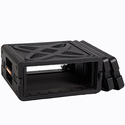 Couleur noire pp 4u corrosion et impact résistants de caisse de support de 19 pouces
