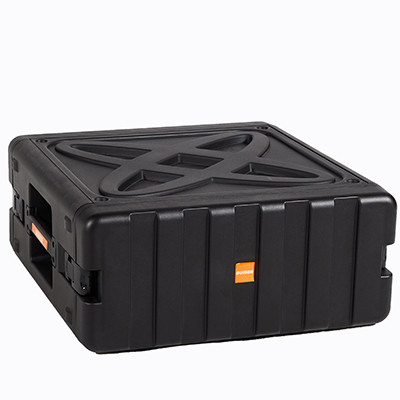 Couleur noire pp 4u corrosion et impact résistants de caisse de support de 19 pouces
