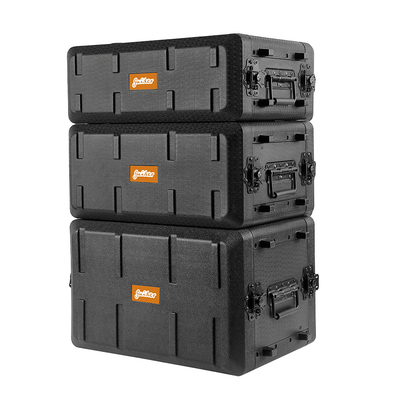 PE 10&quot; caisse peu profonde de support cas/6u de support d'amortisseur de vibrations de la profondeur 6U