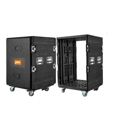 Polyéthylène 20&quot; de Guider caisse de support de vol de la profondeur 16U avec des roues