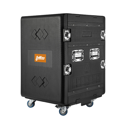 Polyéthylène 20&quot; de Guider caisse de support de vol de la profondeur 16U avec des roues