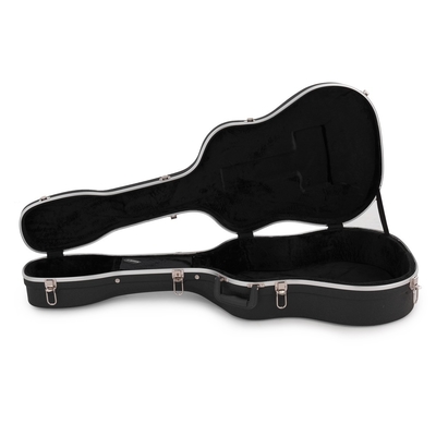ABS dur normal noir de caisse de guitare acoustique avec les bandoulières capitonnées