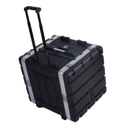 ABS 19&quot; caisse de bâti de support de vol du roulement 10U avec des roues pour l'audio du DJ