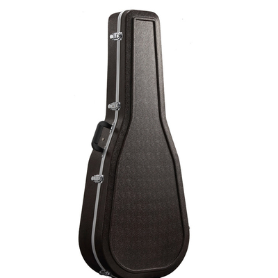 Les ABS noirs écument caisse de guitare de cuirassé/Shell Guitar Case Acoustic dure
