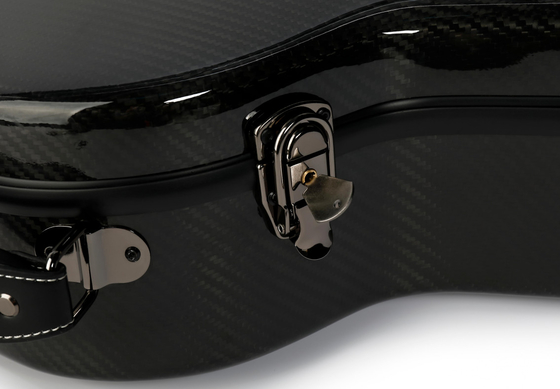 Carbone classique CFC-500 d'air de cas de vol de guitare de poignée rigide rouge