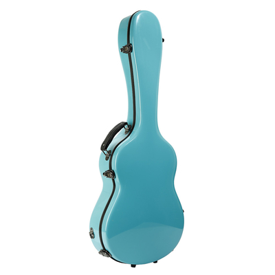 Caisse dure de guitare acoustique de fibre de verre de 41 pouces avec des courroies Linner en soie bleu de sac à dos