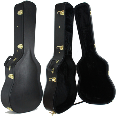 Cas dur de guitare de support de caisse de cuirassé en bois de Hardshell