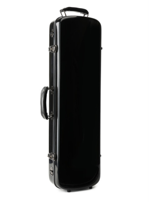 Noir dur de caisse de violon rectangulaire de fibre de verre imperméable