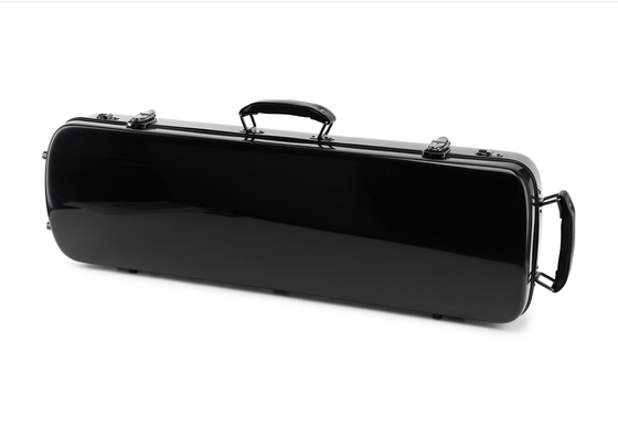 Noir dur de caisse de violon rectangulaire de fibre de verre imperméable