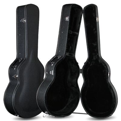 Poids léger noir acoustique de Plywooden de guitare de caisse écologique de support